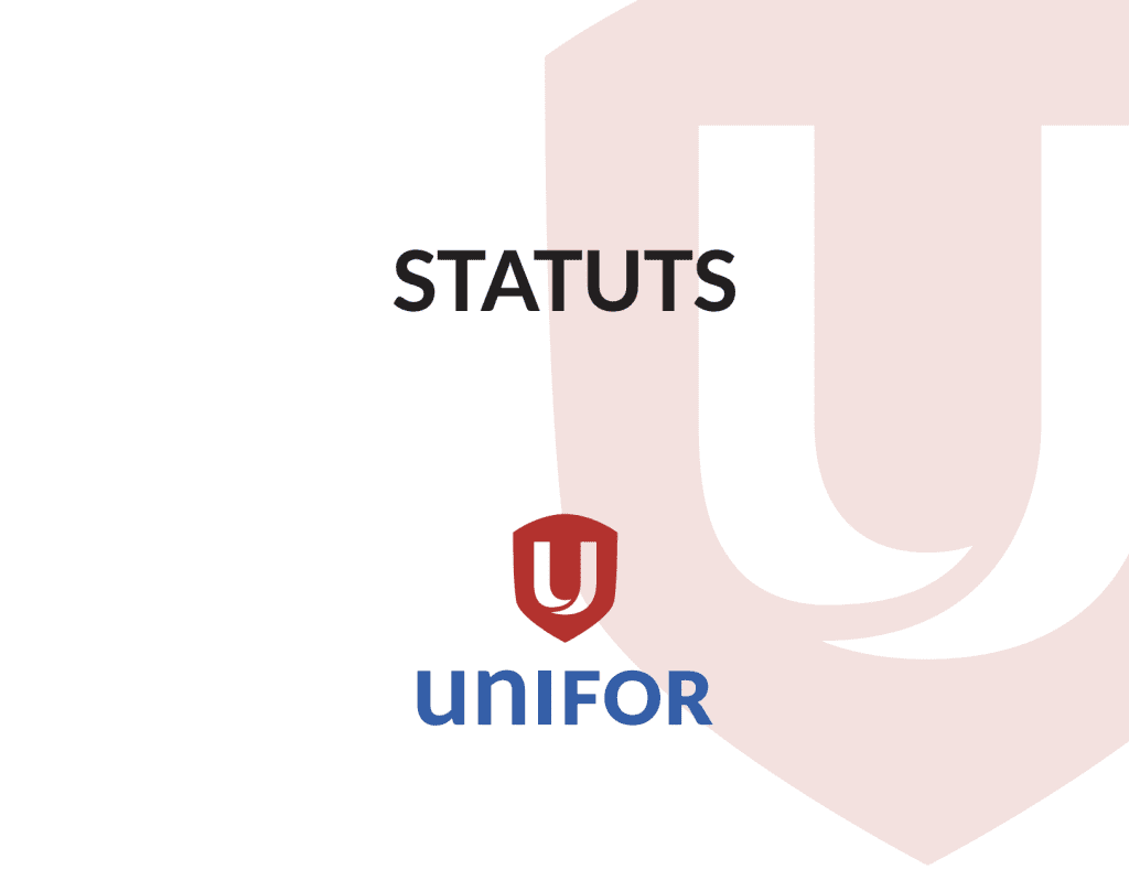 Logo des statuts d'unifor québec